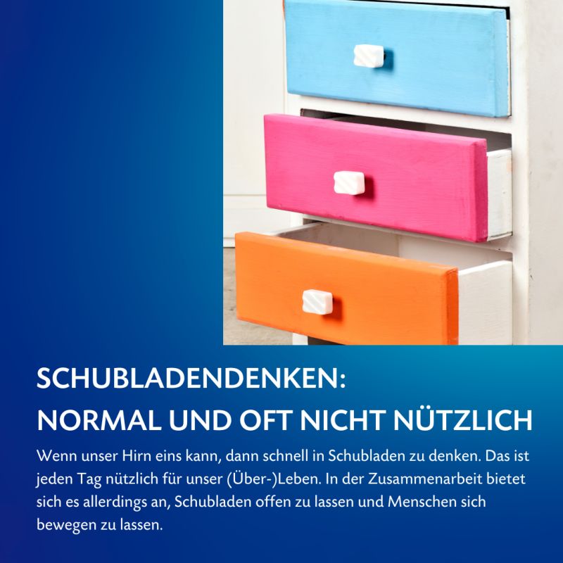 Schubladen denken - normal und oft nicht nützlich